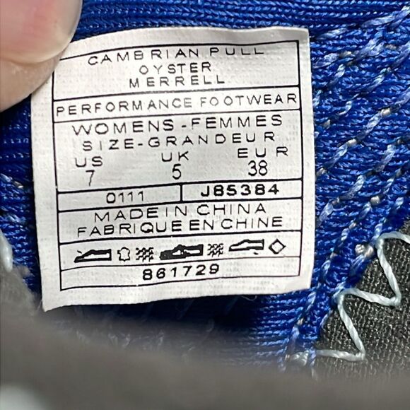 Merrell Cambrian Oyster Pull Women’s Sz 7 Leather Mesh Outdoor Vibram Sandals - Picture 6 of 12